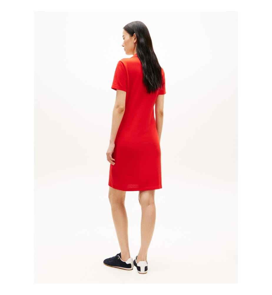 Slim Polo Kleid - Rot