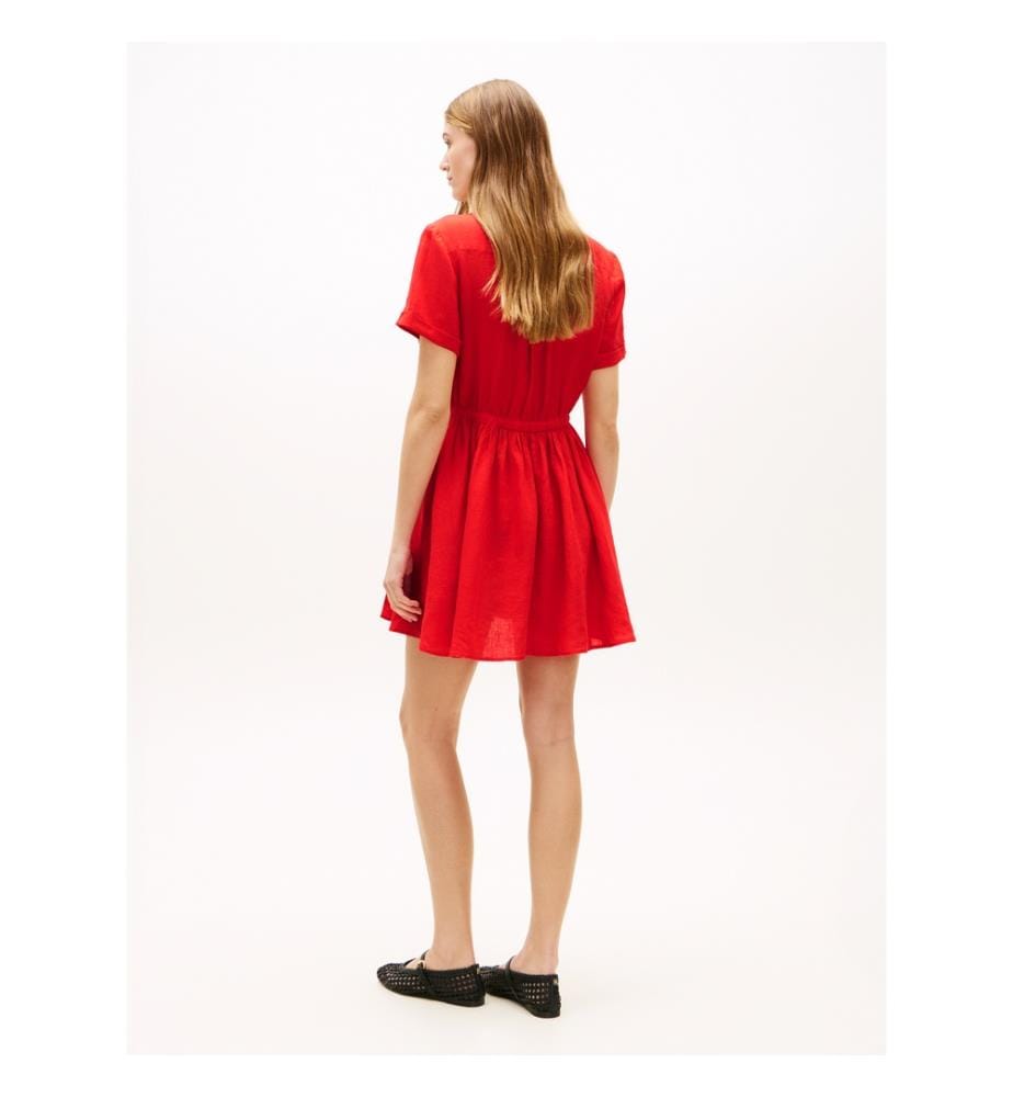 Leinenkleid - Rot