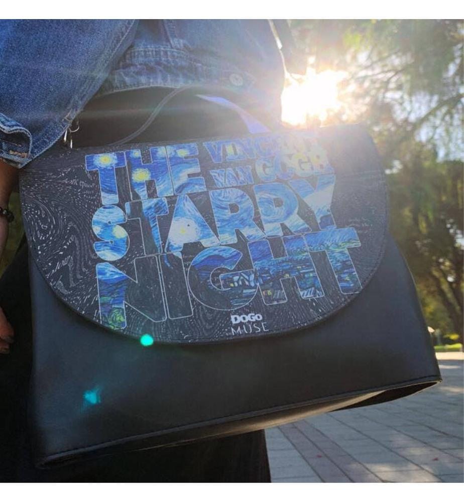 Vegane Handtasche Vincent van Gogh The Starry Night Muse Design - Mehrfarbig