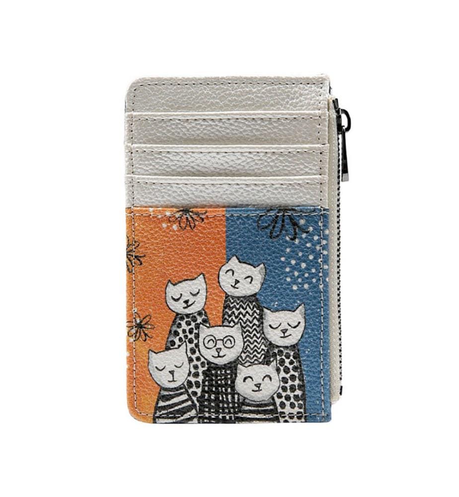 Mehrfarbige Brieftasche - Familienporträt-Design