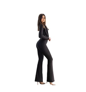 EXTRA HIGH WAIST SCHLAGLEGGINGS IN SCHWARZ