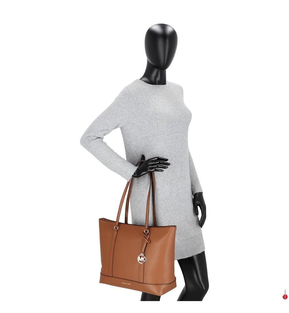 Shopping Bag Temple Tote Medium - Hellbraun