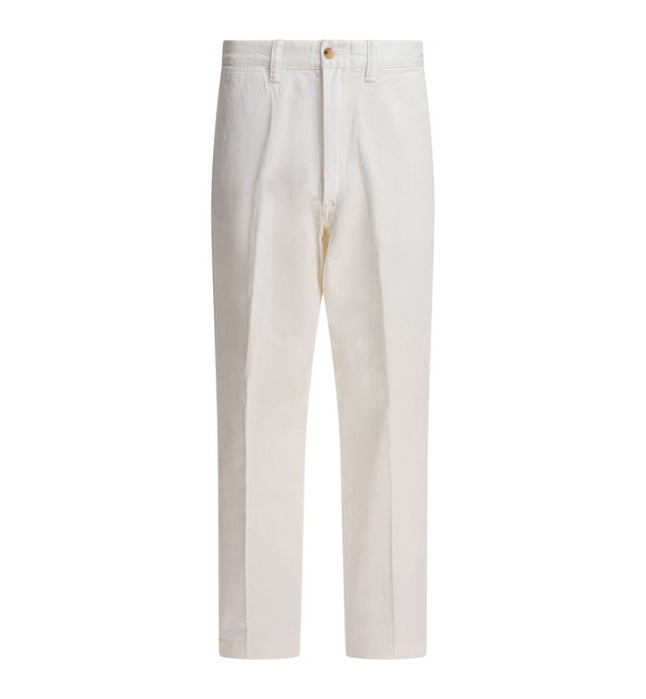 Gerade geschnittene Hose - Weiss