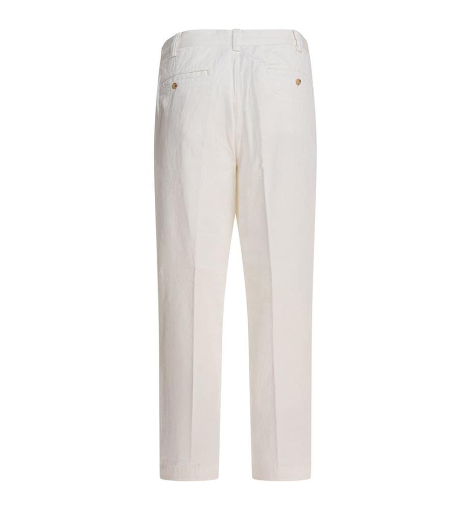 Gerade geschnittene Hose - Weiss