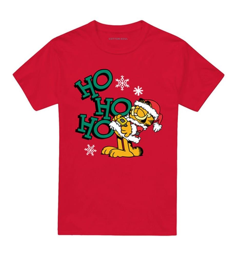 Garfield Ho Ho Ho Christmas T-Shirt - Rot