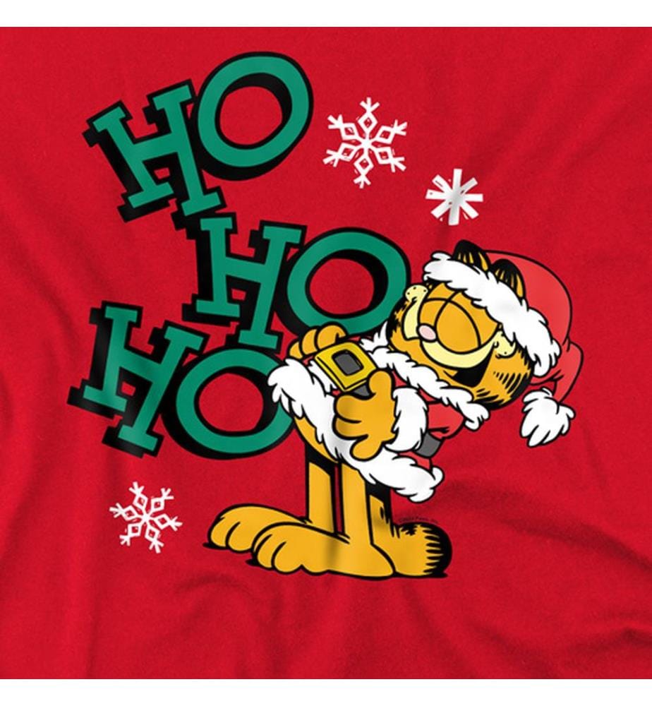 Garfield Ho Ho Ho Christmas T-Shirt - Rot