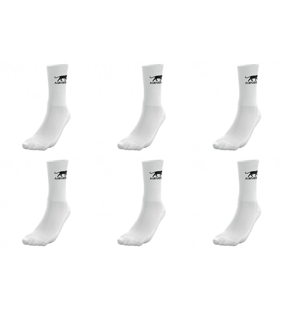 Airness Corporate Logo on Tennisstiefel 6 Paar - Weiss und Schwarz
