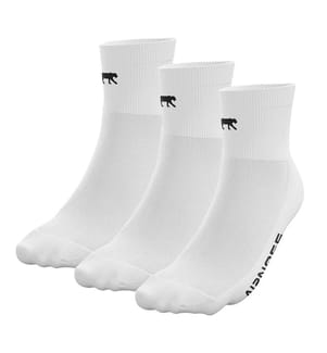 Airness Quarter Sport Socken 3 Paar - Weiss und Schwarz