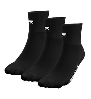 Airness Quarter Sports Socks 3 Paar - Schwarz und Weiss