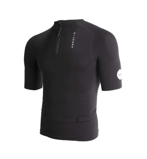 Kompressions-T-Shirt mit Haltungsstütze und integriertem Tragegurt - Schwarz