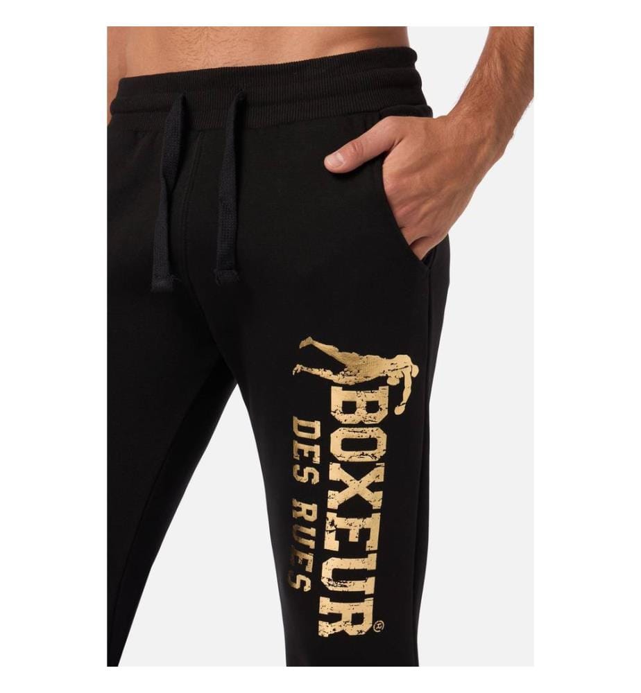 Felpa slim fit con logo - Nero e oro