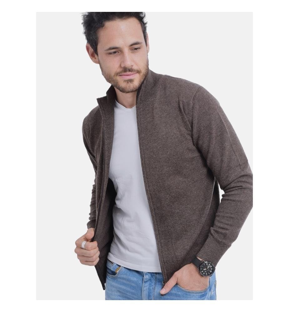 Strickjacke - Kaffee