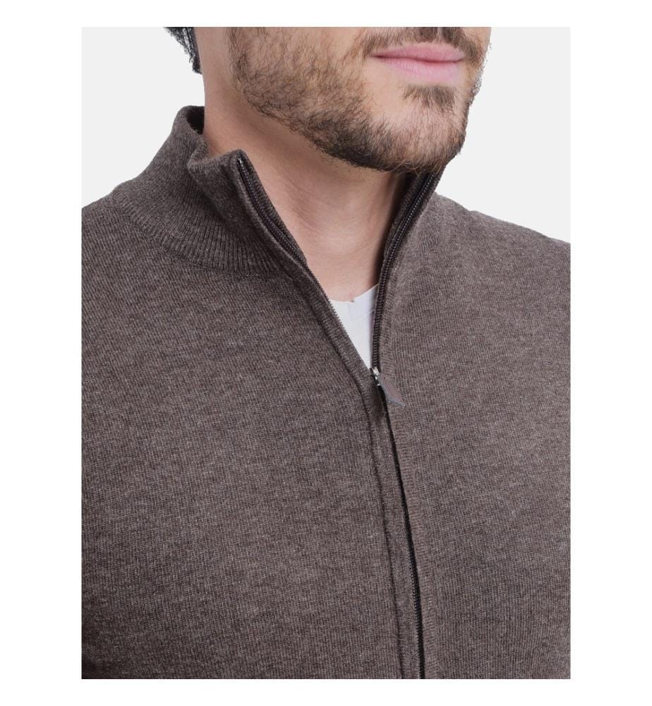 Strickjacke - Kaffee