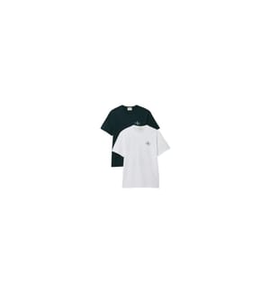 Lot de 2 T-Shirt SS 30S Classic pour homme - Blanc éclatant et saphir foncé