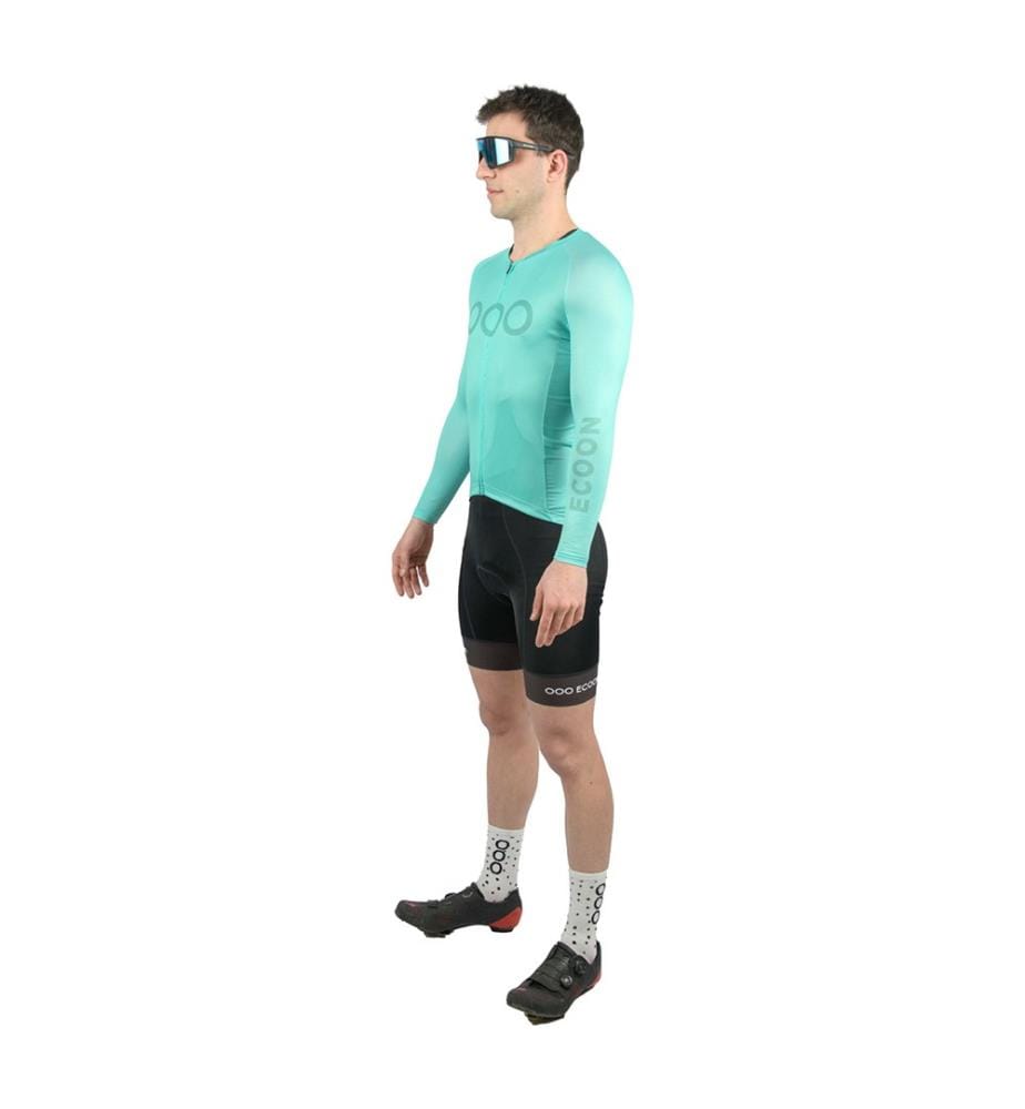 Langärmeliges Radsporttrikot - Türkis