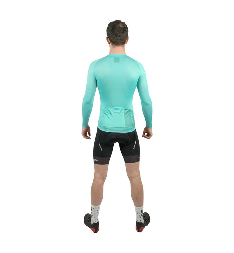 Langärmeliges Radsporttrikot - Türkis