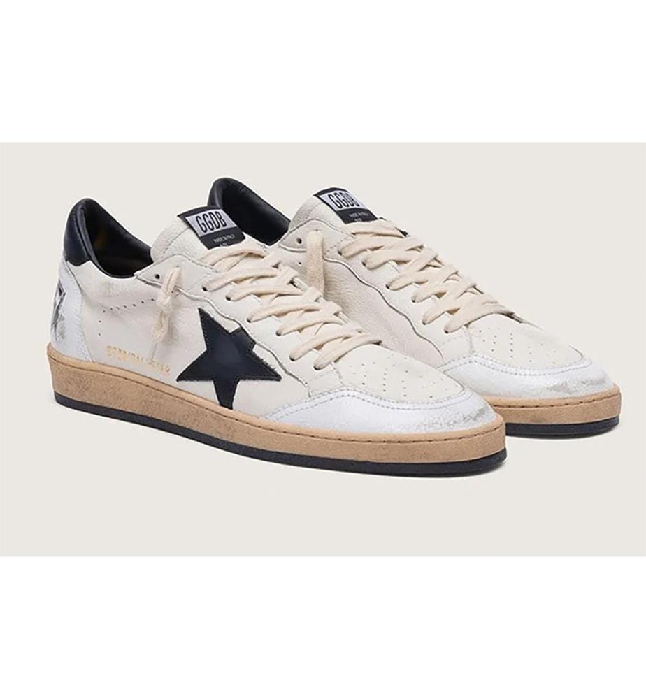Ball Star Sneakers – Weiss, Schwarz