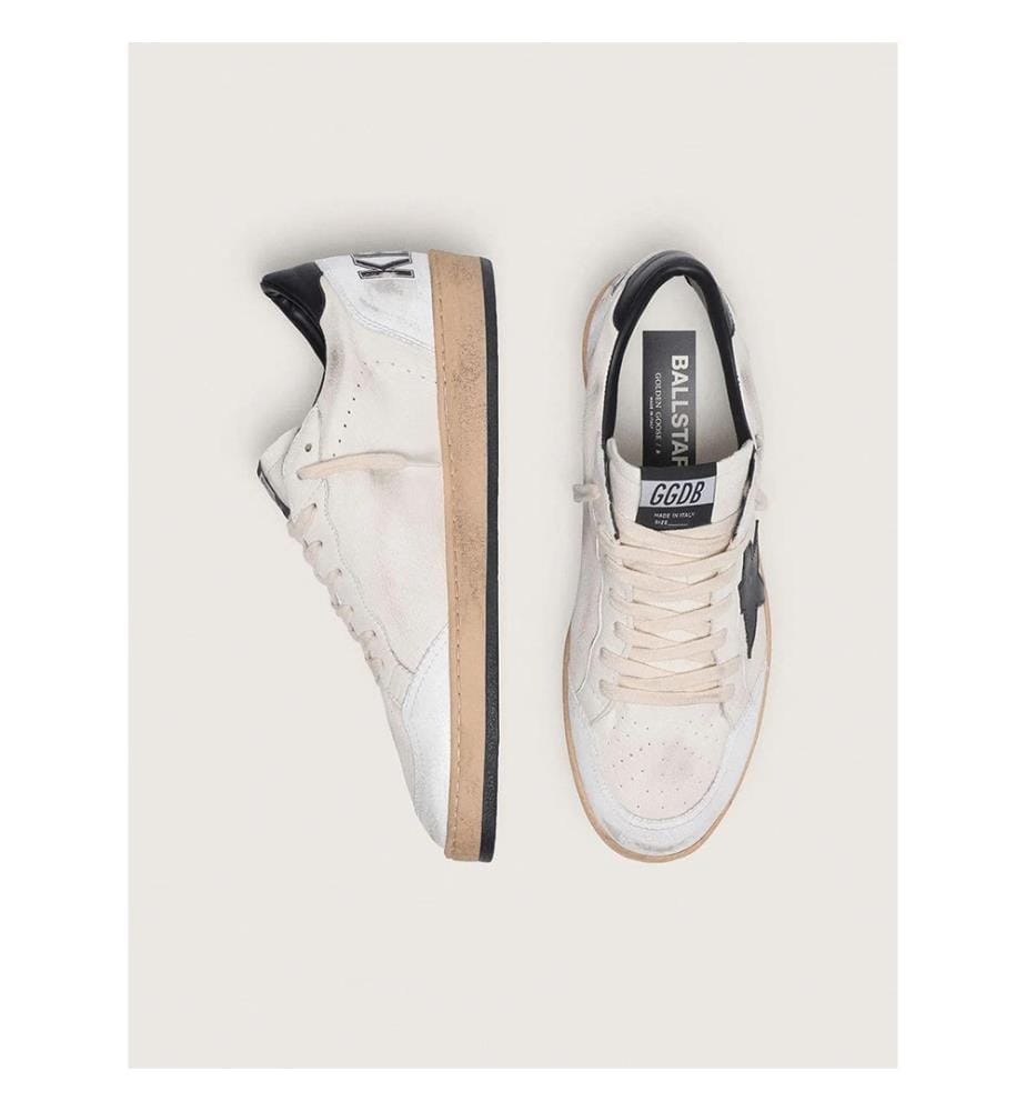 Ball Star Sneakers – Weiss, Schwarz