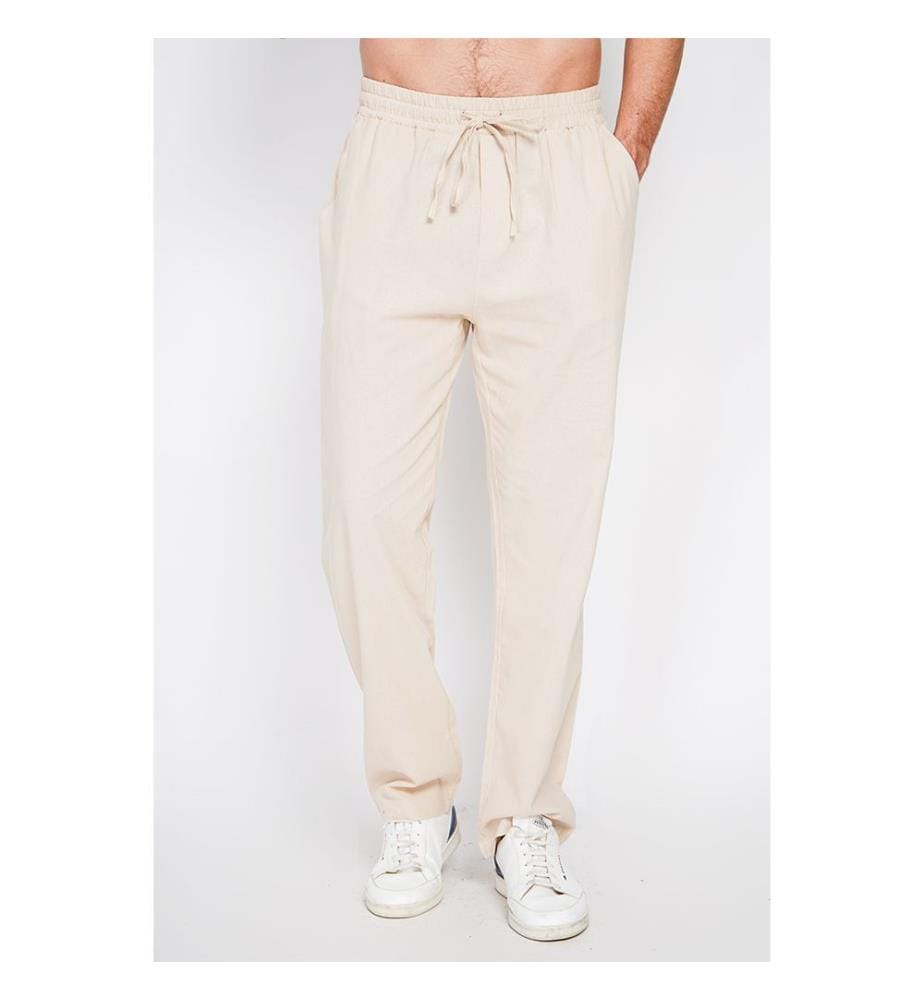Hose mit geradem Schnitt - Leinen