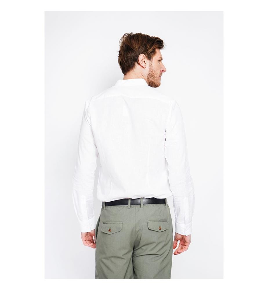 Camicia slim fit Colletto ufficiale Polsino squadrato - Bianco