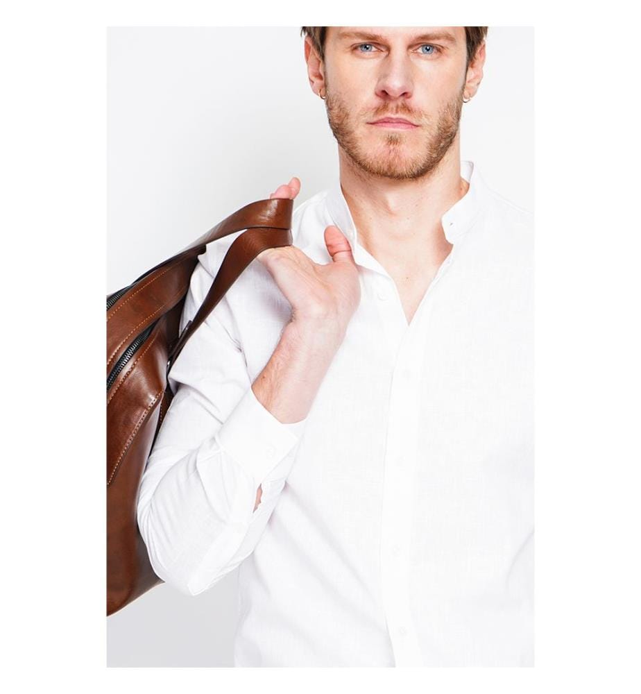 Camicia slim fit Colletto ufficiale Polsino squadrato - Bianco