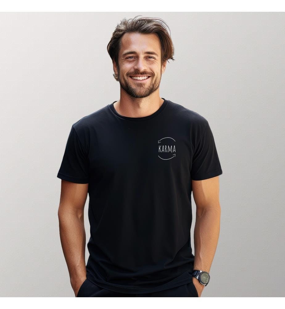 T-Shirt Noir Karma Coeur