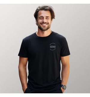 T-Shirt Noir Karma Coeur