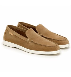 Mokassins aus Wildleder - Beige