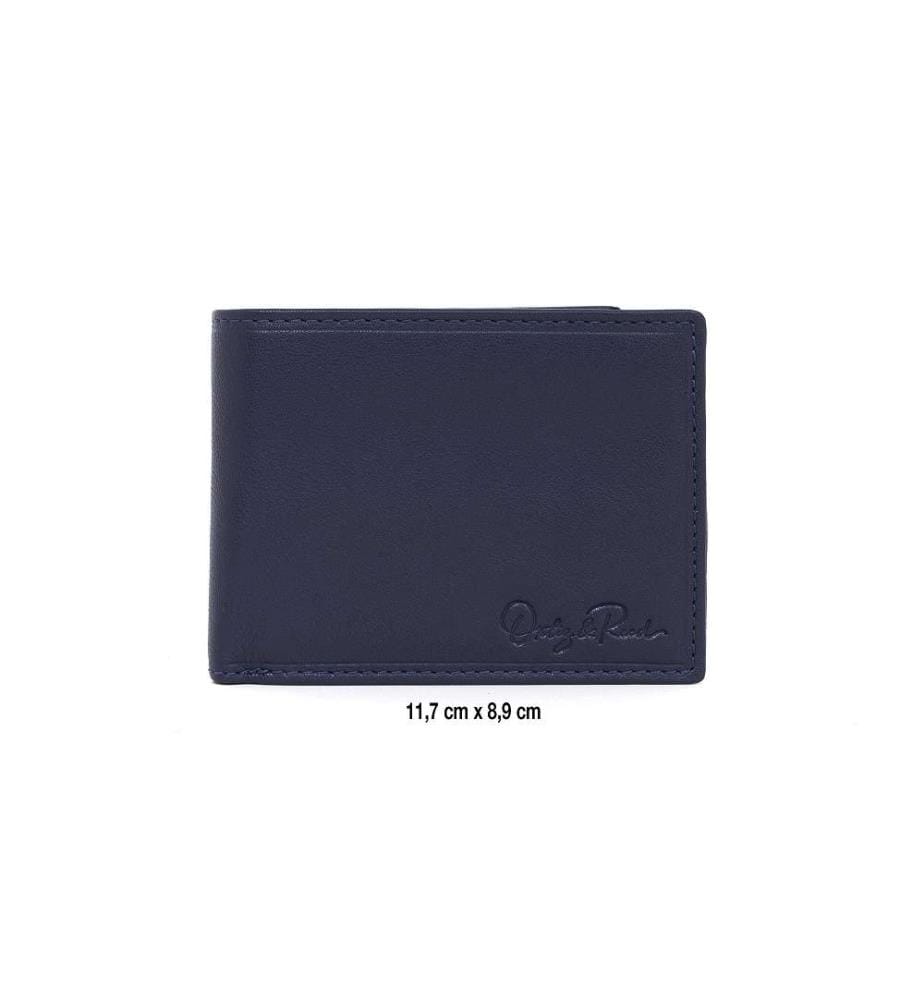 Portemonnaie aus blauem Leder
