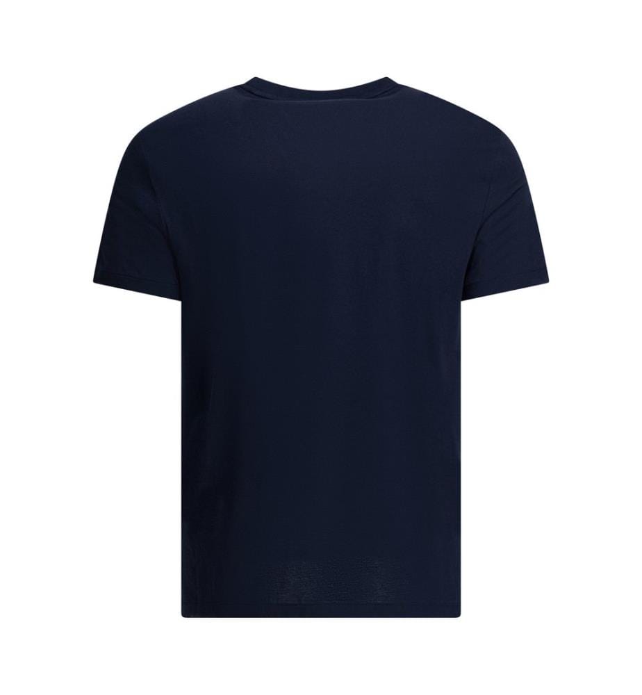 T-Shirt mit Rundhalsausschnitt und Logo - Blau