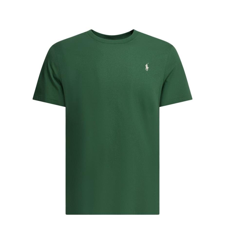 T-Shirt mit Rundhalsausschnitt und Logo - Grün