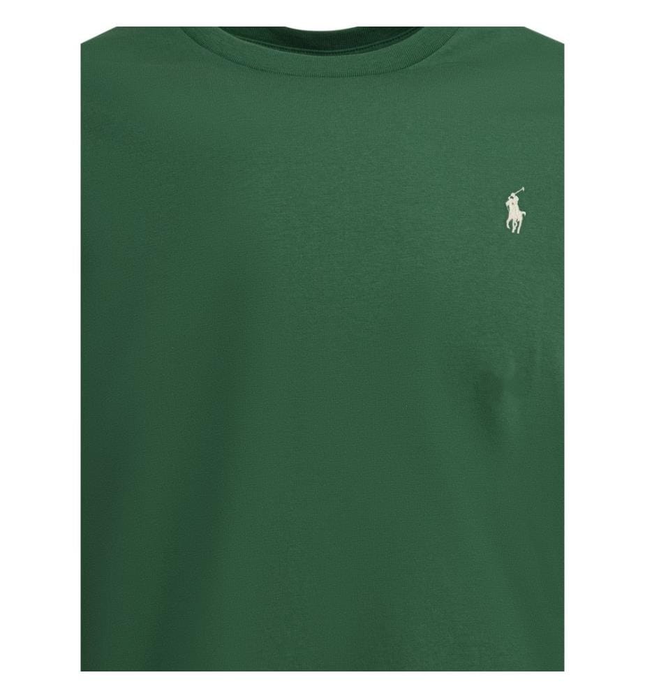 T-Shirt mit Rundhalsausschnitt und Logo - Grün