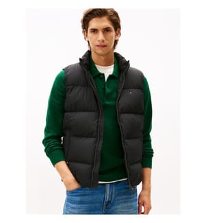 Ärmellose Steppjacke - Schwarz