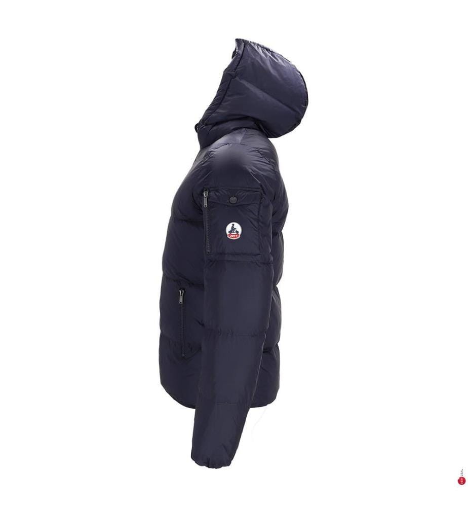 Piumino con cappuccio - Blu navy