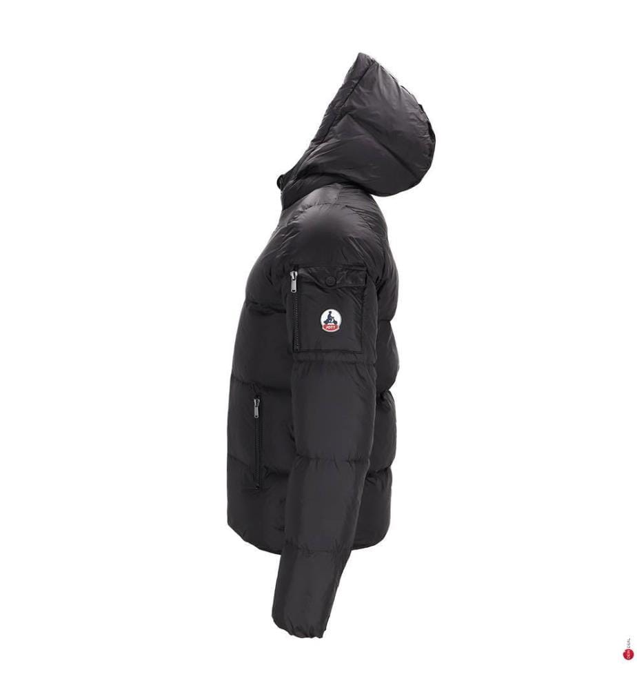 Daunenjacke mit Kapuze – Schwarz
