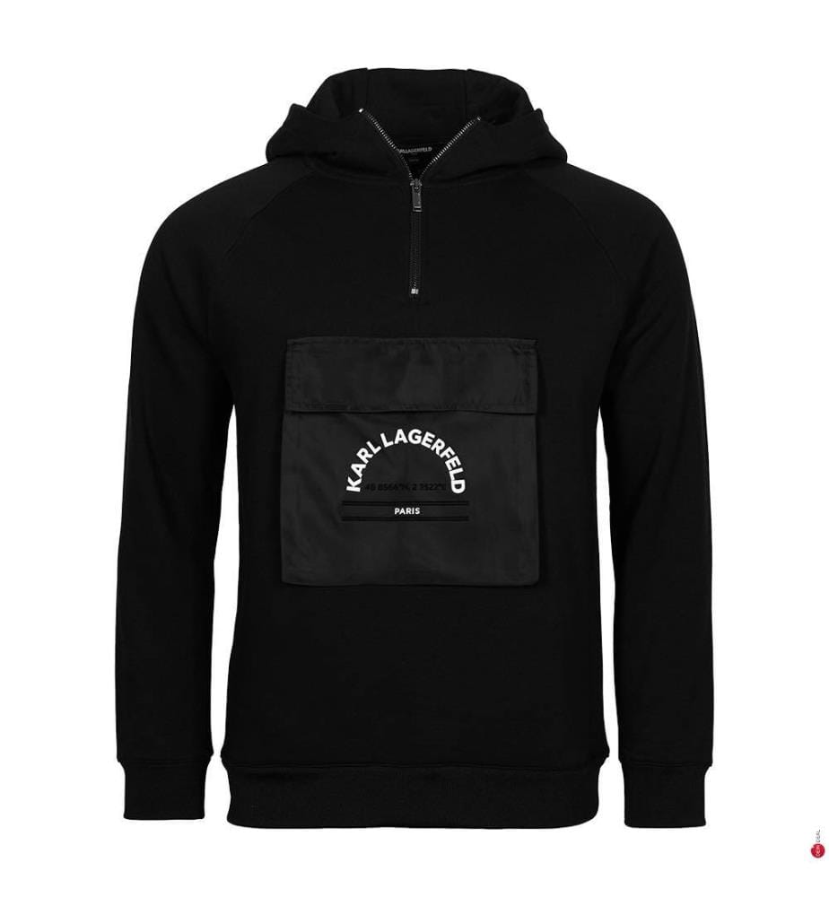 Felpa con cappuccio - Nero