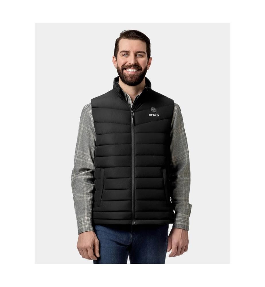 4-Zone Lightweight Heated Down Vest - Black