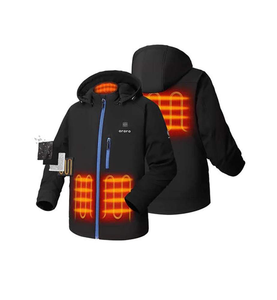 Klassische beheizbare 4-Zonen-Jacke - Schwarz & Blau