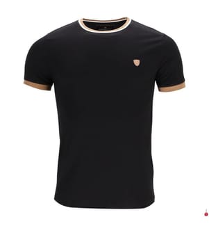 Mossed T-Shirt - Schwarz Und Braun
