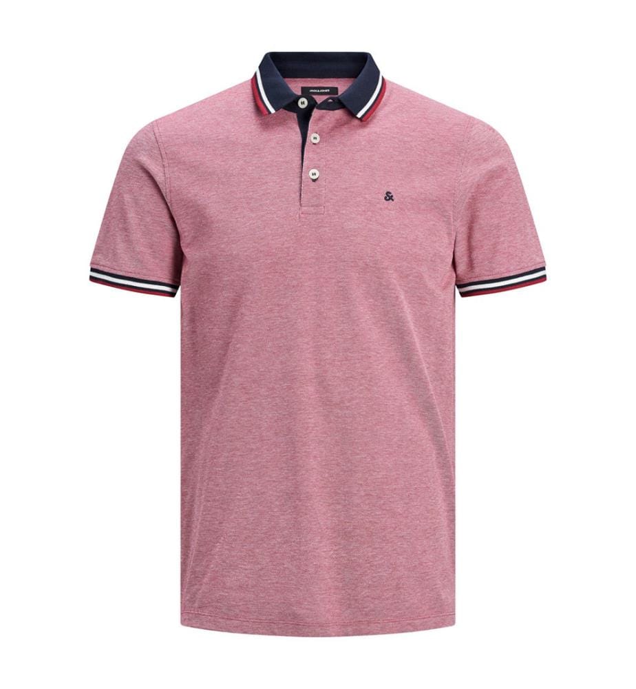 Polo-Shirt Epaulos - Rosa und Blau