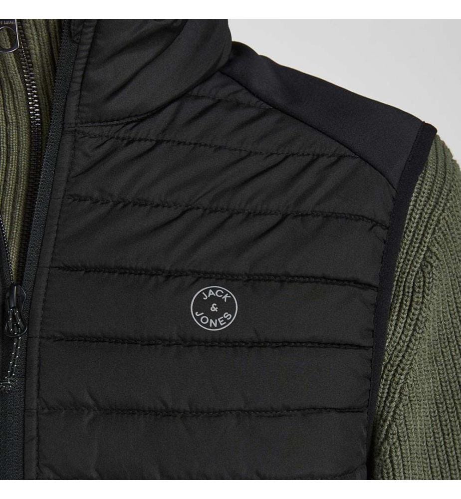 Ärmellose Steppjacke - Schwarz