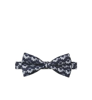 Fliege Premium - Marineblau und Weiss