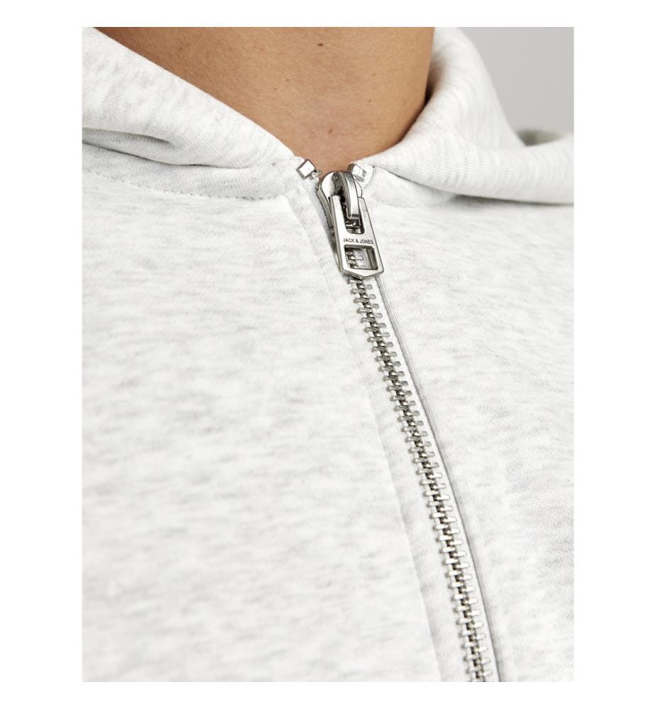 Sweat à capuche zippé - Mélange blanc