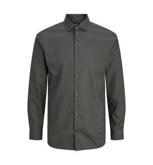 Hemd - Dunkelgrau Melange Slim Fit