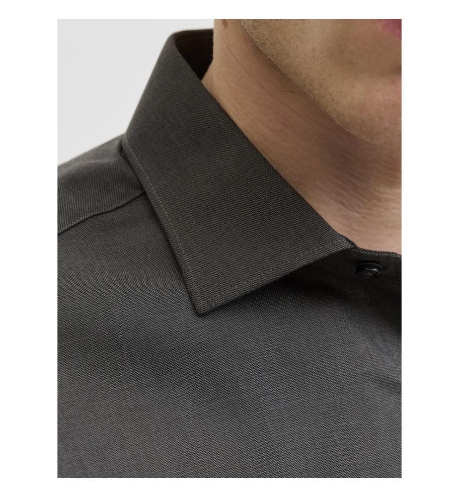 Hemd - Dunkelgrau Melange Slim Fit