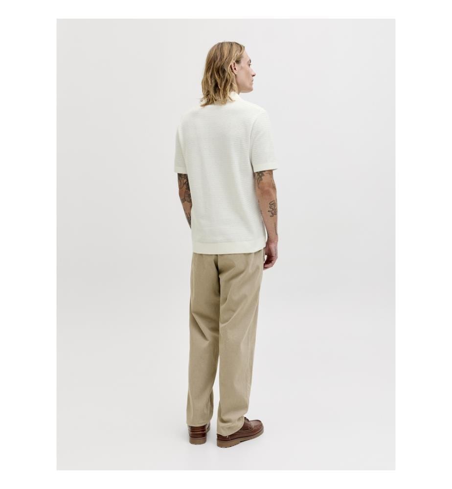 Polo-Shirt aus Mesh - Cloud Dancer