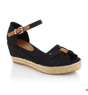 Plateau-Sandalen Basic Opened Toe Mid - Schwarz