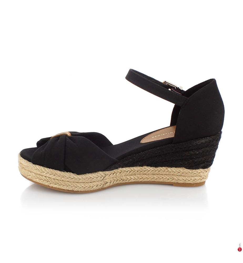 Plateau-Sandalen Basic Opened Toe Mid - Schwarz