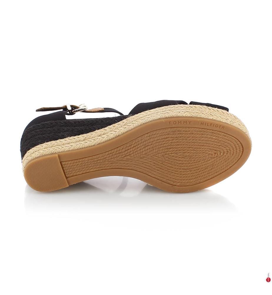 Plateau-Sandalen Basic Opened Toe Mid - Schwarz