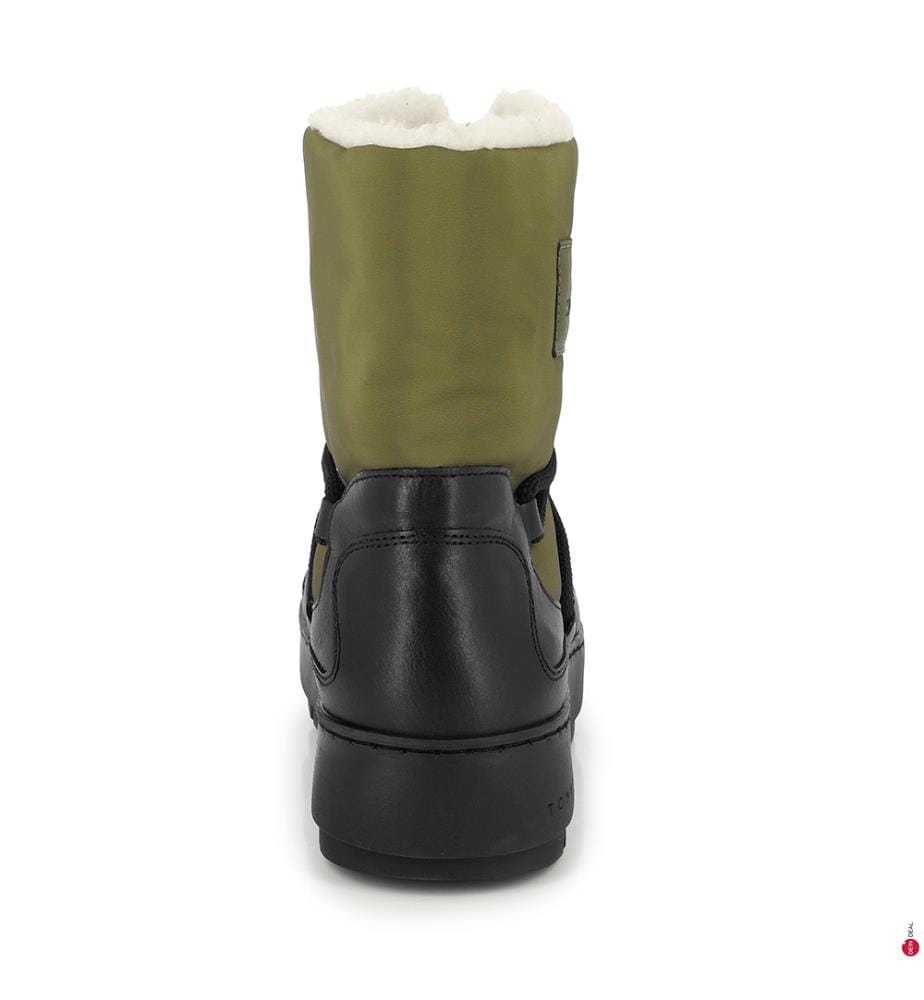 Gefütterte Halbstiefel Essential - Khaki und Schwarz
